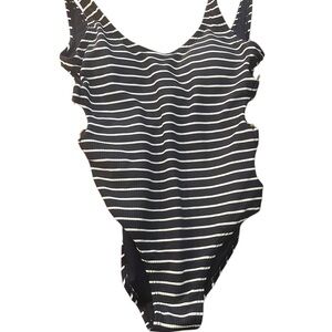 PRIMARK Navy and White High-Cut Swimsuit NWT